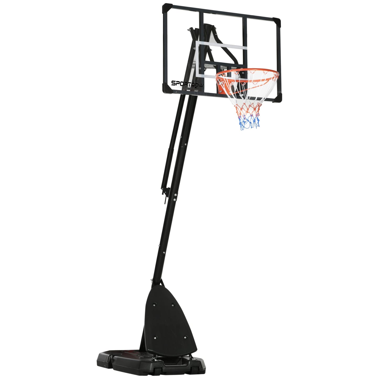 - SPORTNOW | Height Adjustable Basketball Hoop With Stand | Portable on Wheels | 2.4-2.9m -