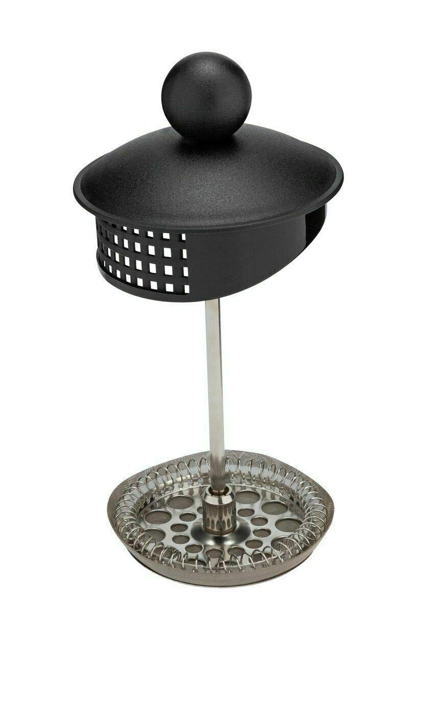 - GLOW Classic Continental 350ml Black Cafetière | Glass Pot & Plunger Filter For Ground Beans -