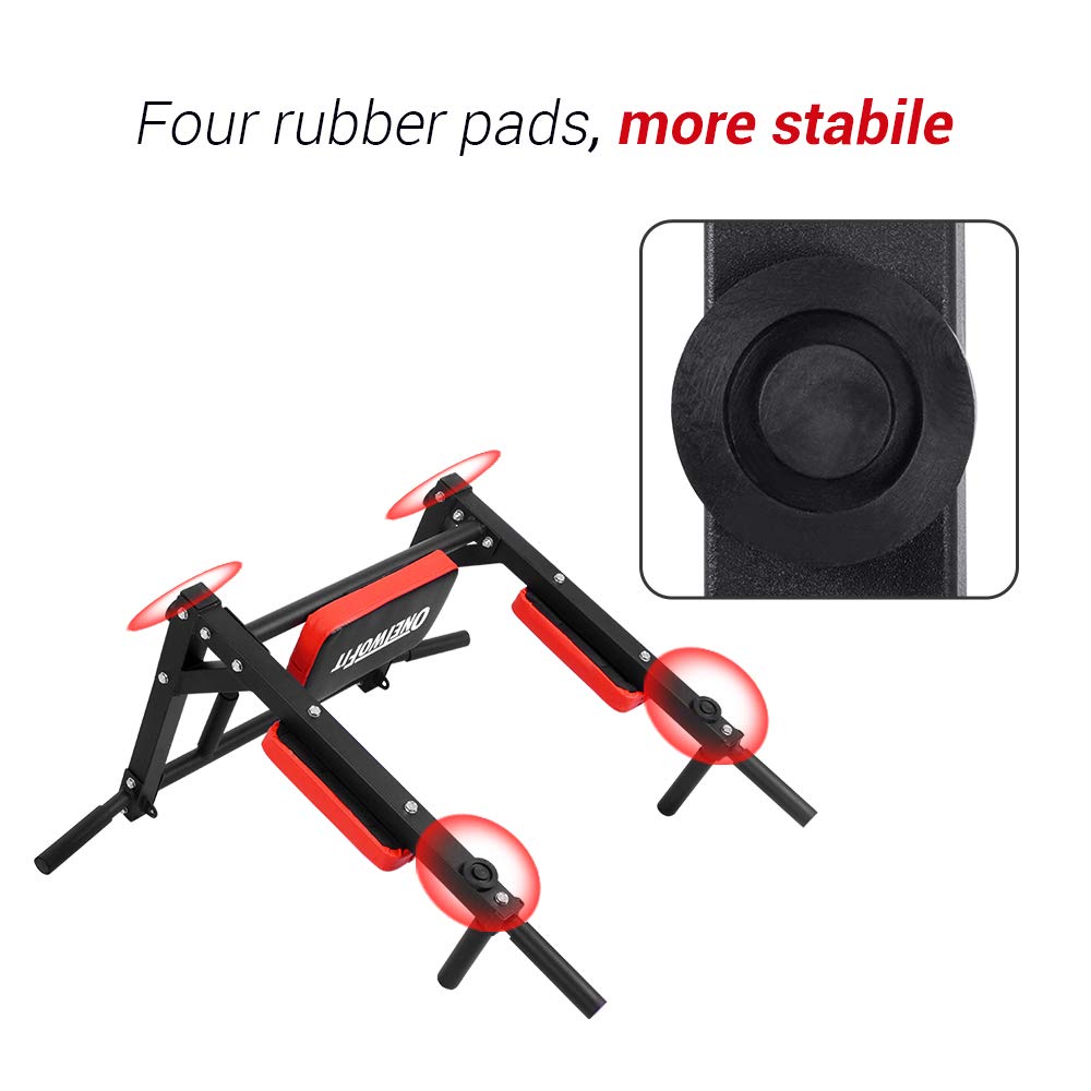 - OneTwoFit Multifunctional Wall Mounted Pull Up Bar/Chin Up bar | Dip Station for Indoor Home Gym -