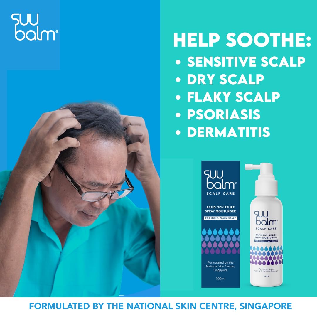 - Suu Balm | Scalp Care Rapid Itch Relief Spray Moisturiser | For Dry, Itchy, Flaky Scalp | 40ml -