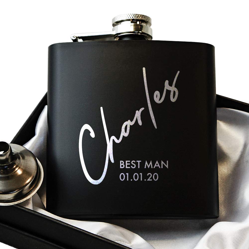 - Personalised Hip Flask | Groomsman or Best Man/Usher Gift -