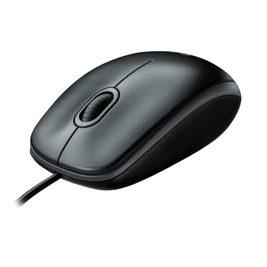 - Logitech B100 Wired USB Mouse | 3-Buttons | Optical Tracking -