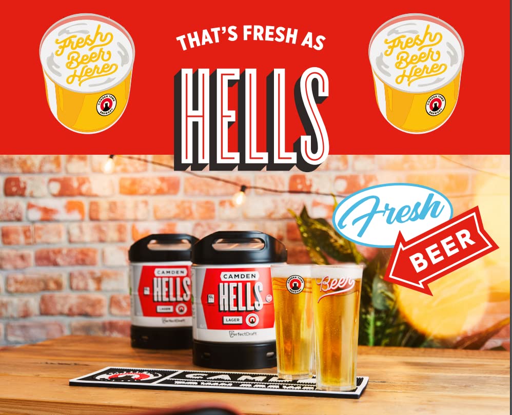- PerfectDraft Camden Hells Beer Keg for PerfectDraft Machine, 6 Litre -