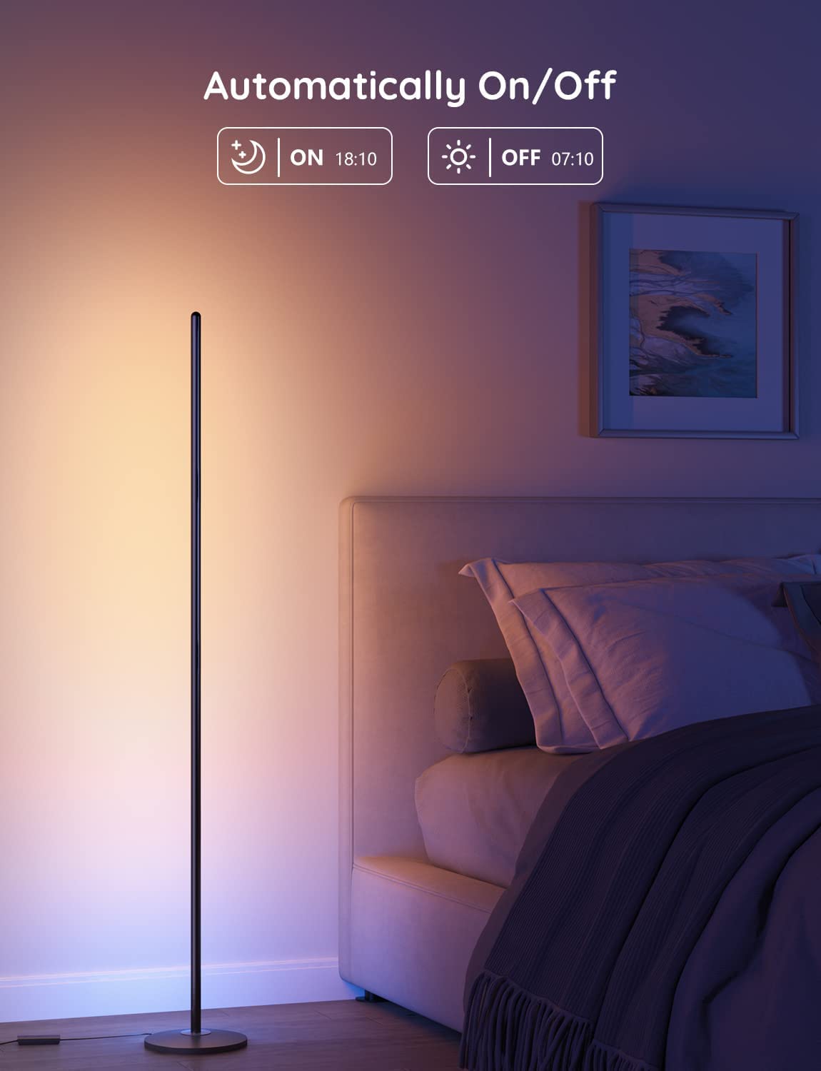 - Govee LED Floor Lamp | Corner Floor Lamp | Works with Alexa Google Assistant -