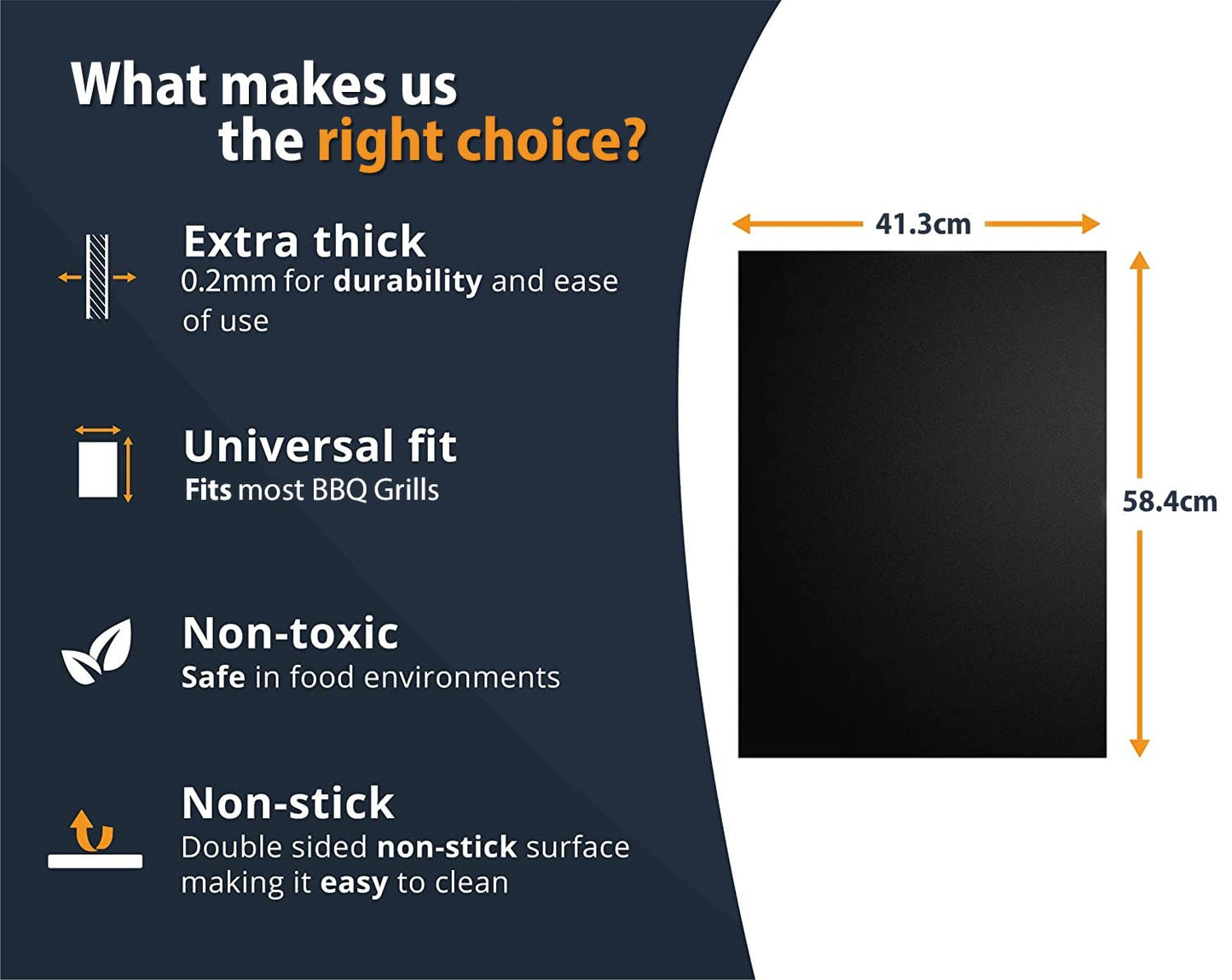 - Extra Large BBQ Grill Mat by Linda's Essentials | (3 Pack) | Reusable Non Stick Heat Resistant BBQ Mats -
