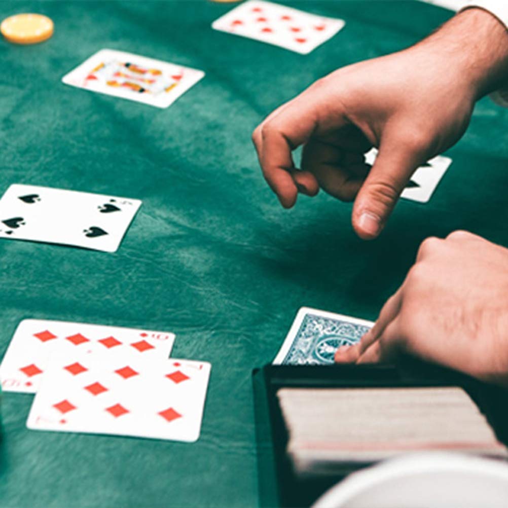 - Prevessel Playing Cards Poker Mat | Portable Rubber Table Top Smooth Surface -