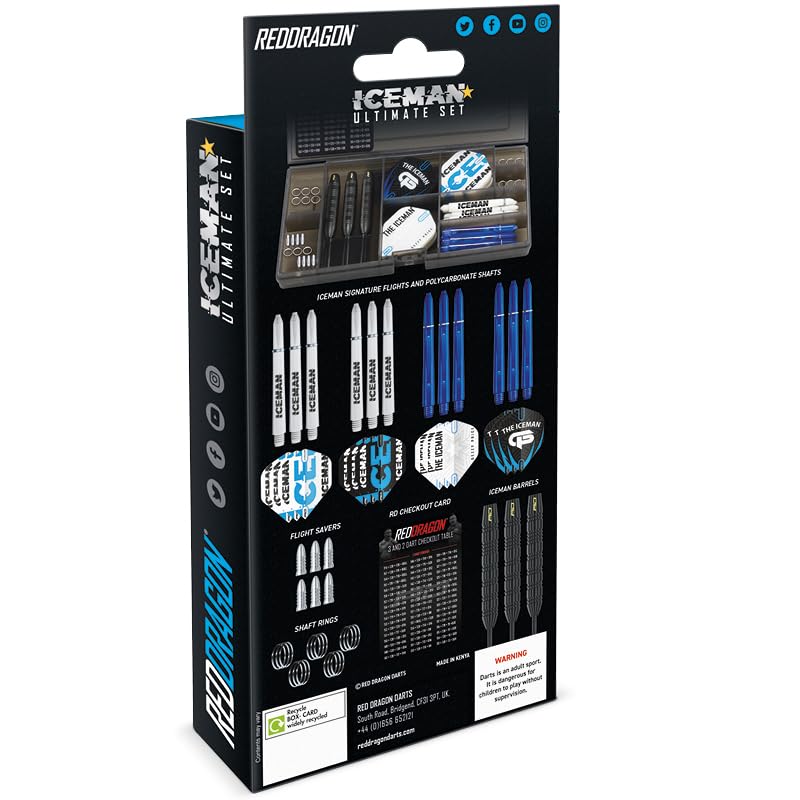 - RED DRAGON Gerwyn Price Iceman | Ultimate 50 Piece Darts Set -