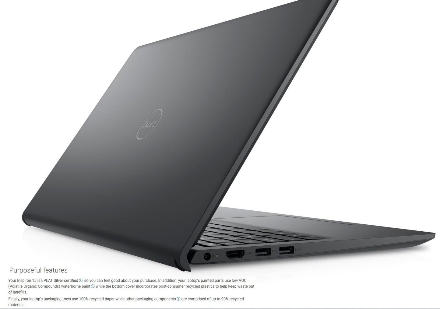 DELL 2024 Inspiron 15 Laptop, with Microsoft Office 365, 15.6" 1920x1080 FHD, Intel i3-1215U up to 4.40GHz (Beats N4020), 16GB RAM,1TB PCIe SSD,Windows 11 Home, Carbon Black