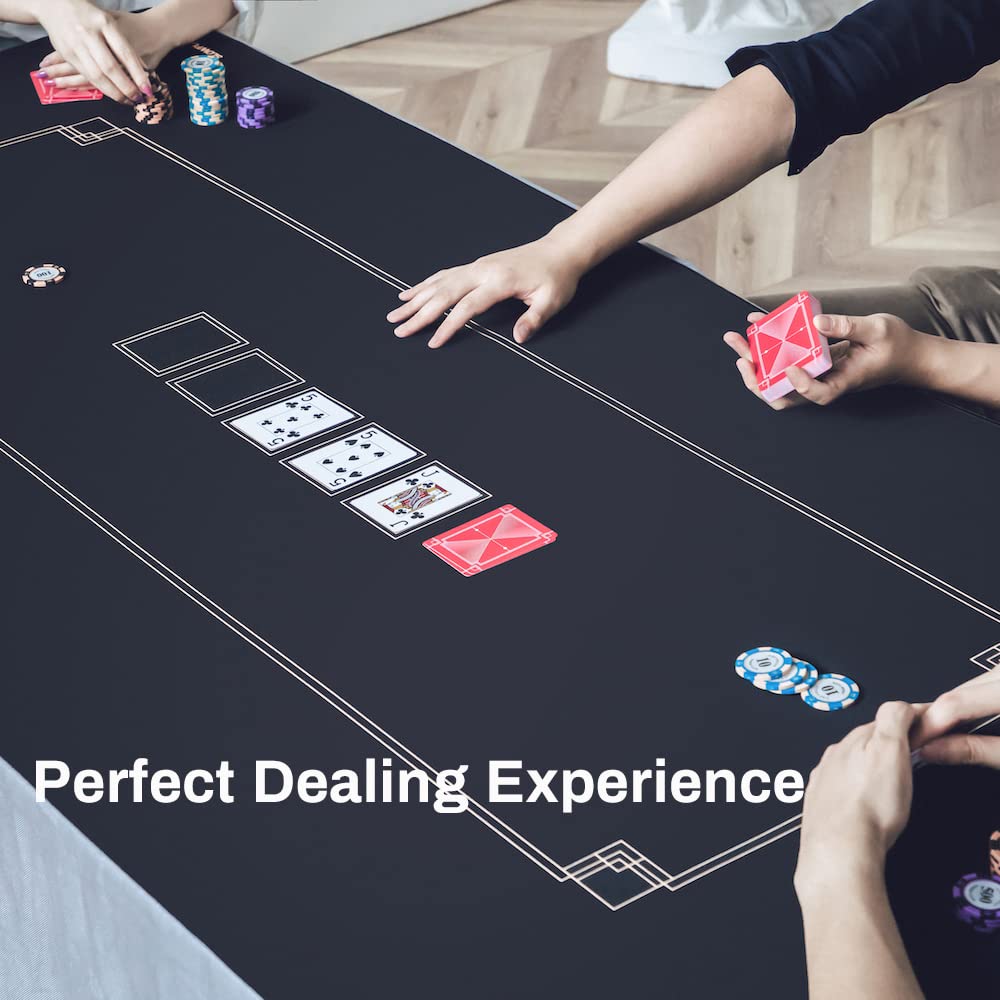 - SLOWPLAY Godel 180x90 cm Texas Hold'em Poker Layout | Portable Poker Table Top -