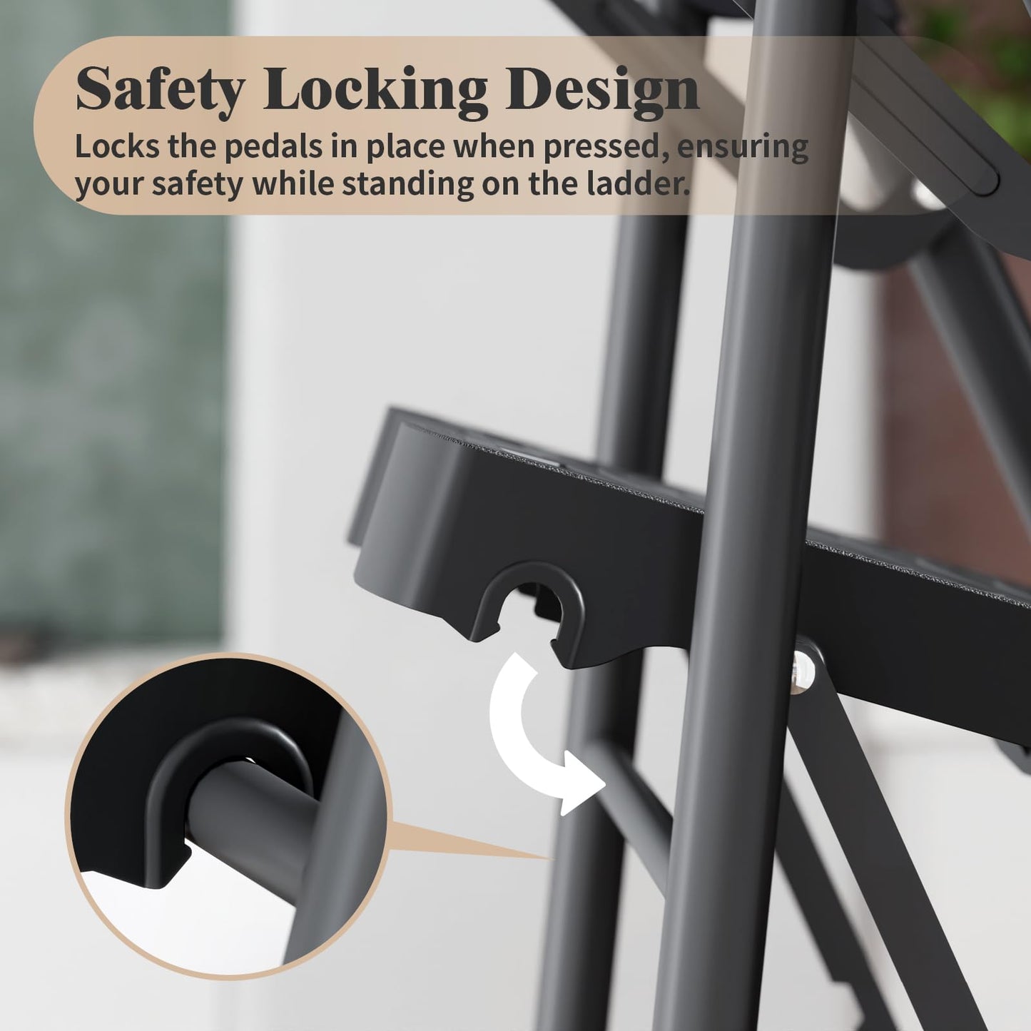 - KINGRACK 5 Step Ladder With Handrails | With Tool Tray Platform -