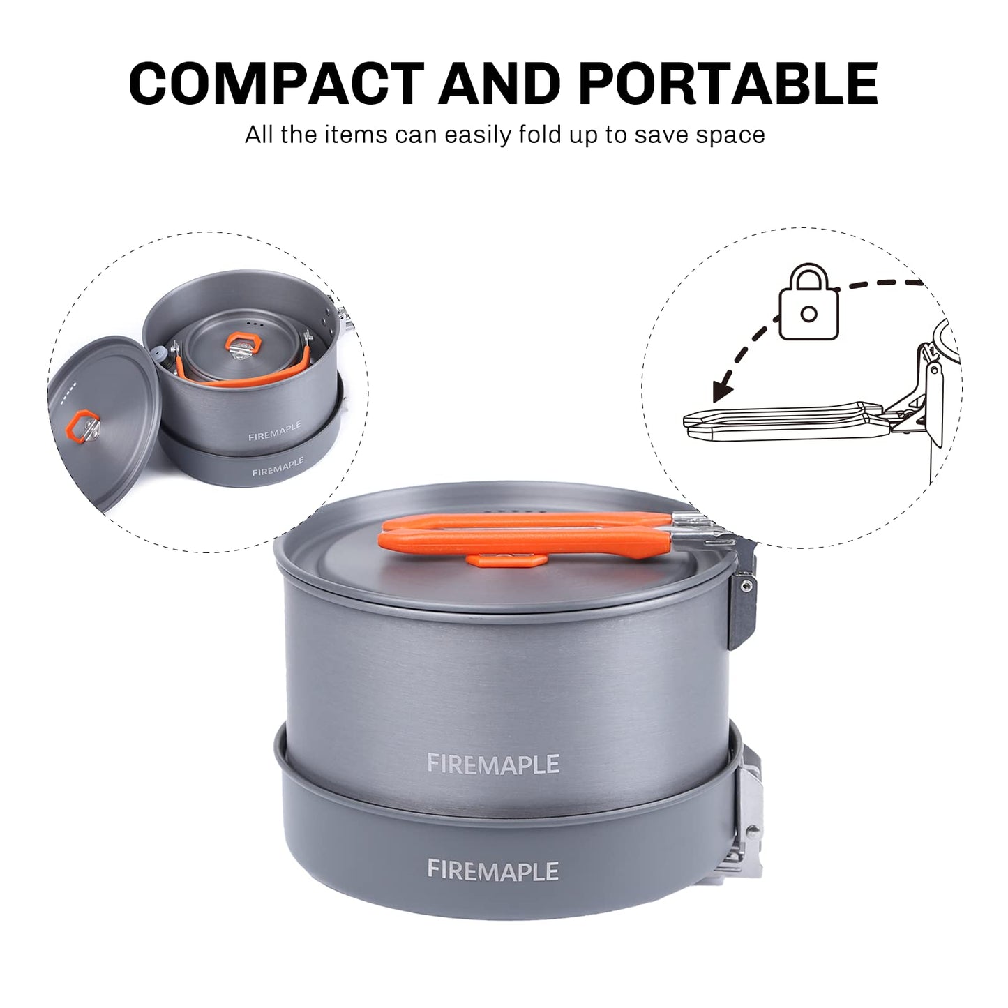 - Fire-Maple Feast Heat Exchanger Set | Compact Camping Cookware Kit | Nested Design -