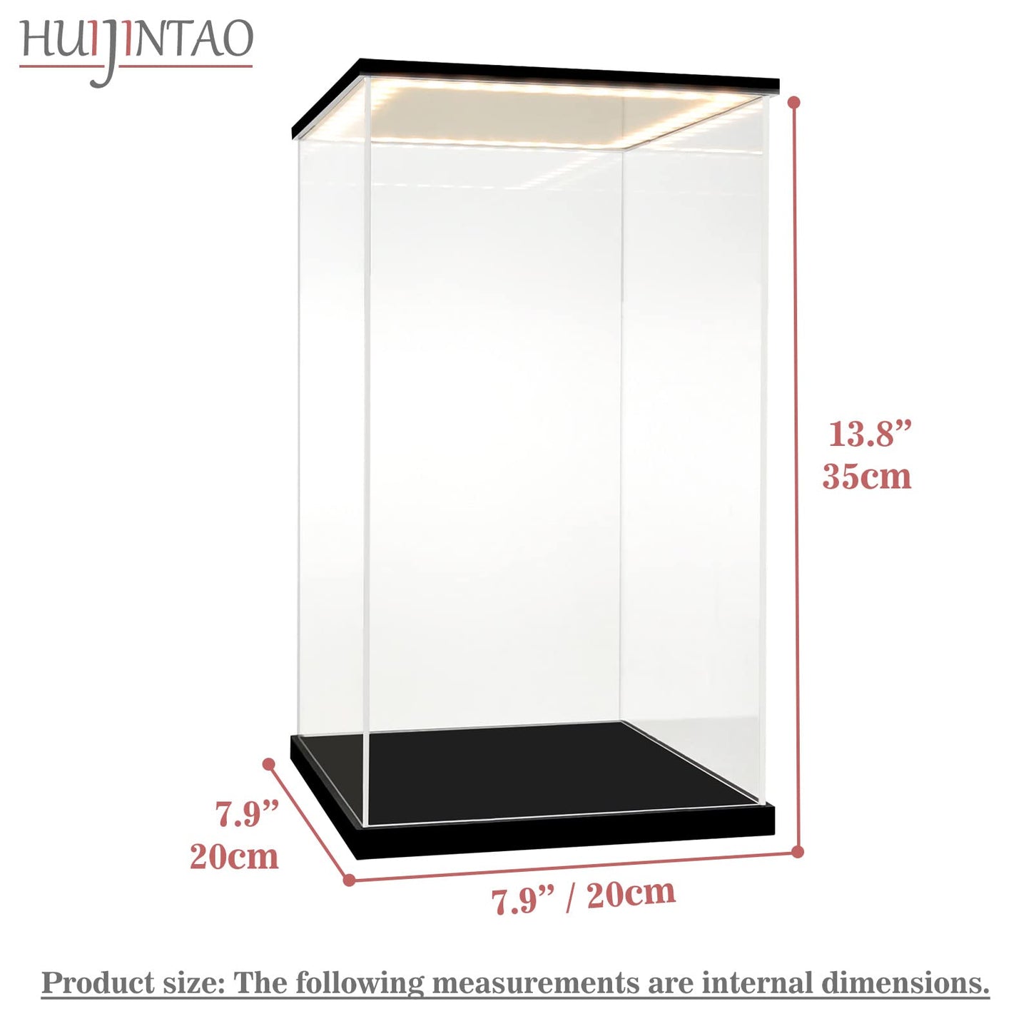 - Huijintao Clear Acrylic Display Case With Led Light | Dustproof Showcase For Toys & Collectibles -