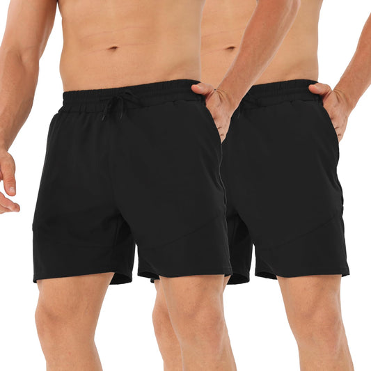 - HOPLYNN Men's 2 Pack Running Shorts | Lightweight Breathable Sports Gym Training Shorts -