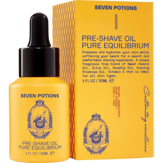 - Seven Potions Pre-Shave Oil For Men | Ideal for Sensitive Skin | Helps Prevent Irritation -