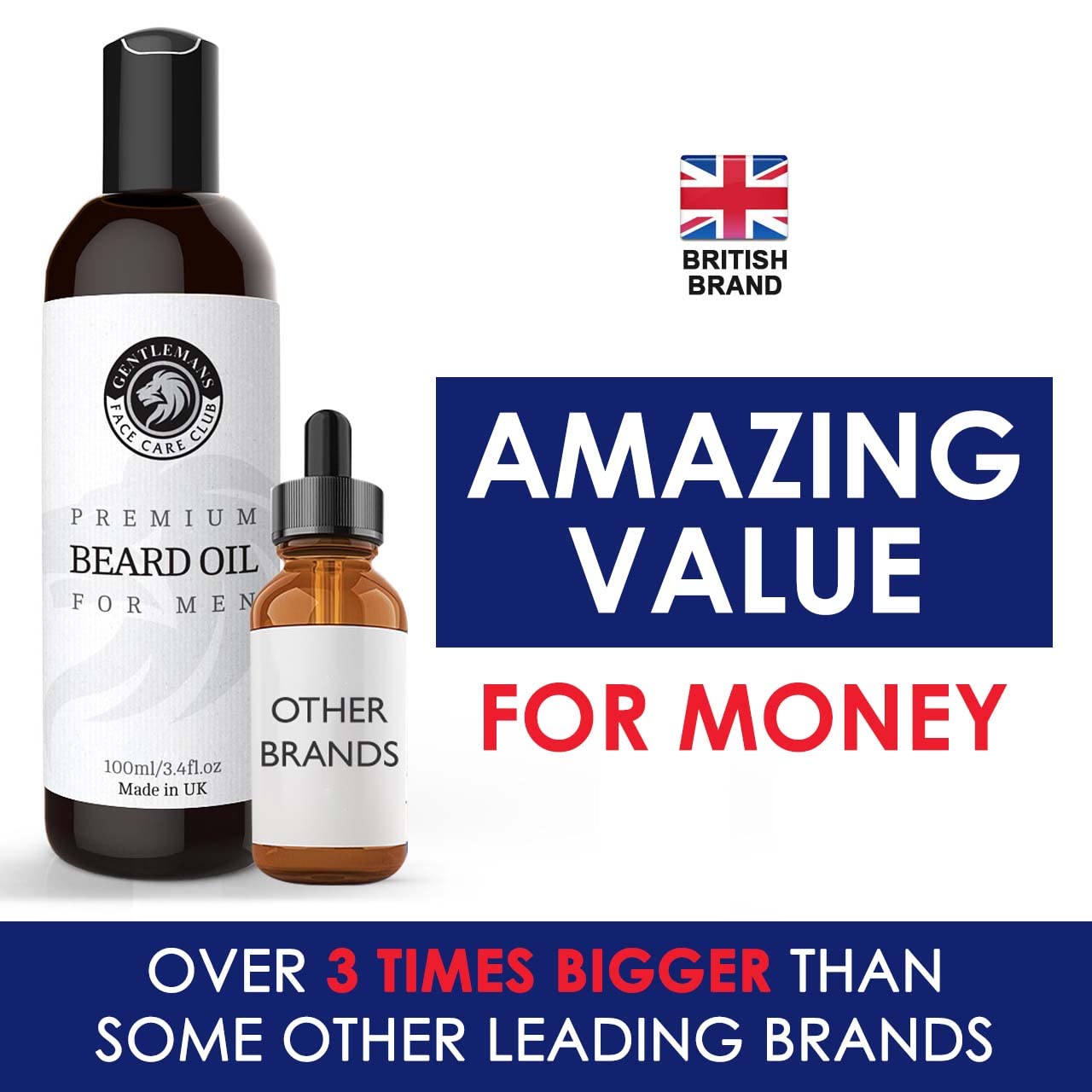 - Gentlemans Face Care Club Beard Oil | 100ml XL Bottle | Non Greasy Conditioning Beard Oil For Men -