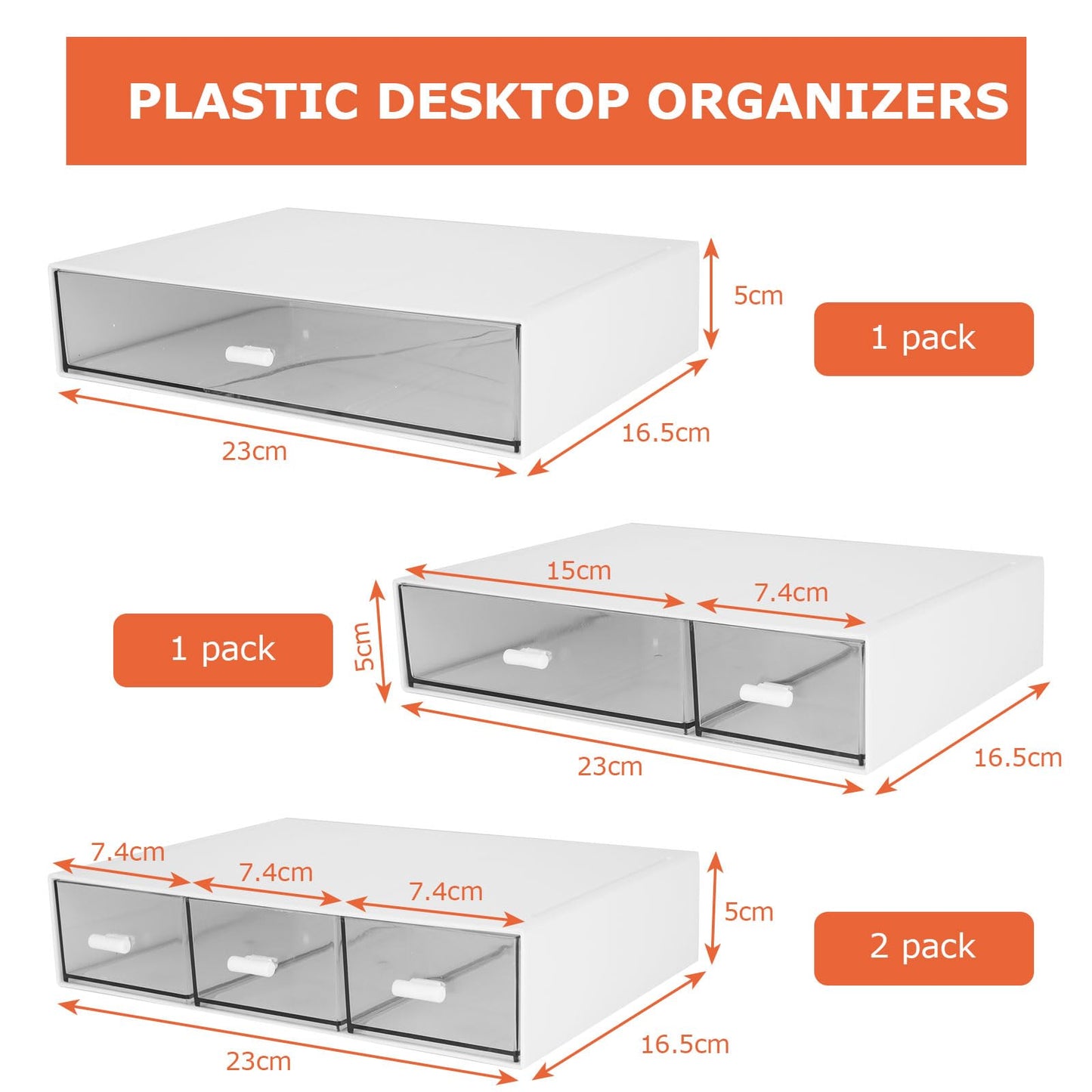 - SENENQU Plastic Desktop Storage Drawers | 9 Drawers Stackable Desk Storage -