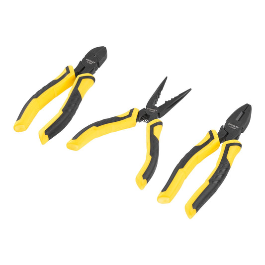- STANLEY STHT0-75094 | 3 Piece Control Grip Plier Set -