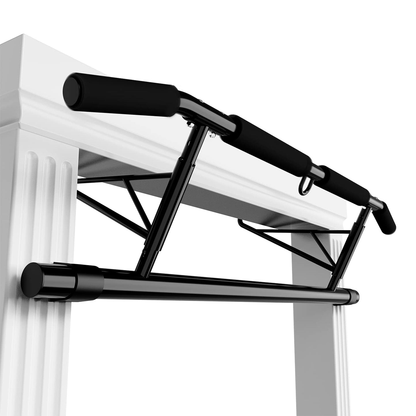 - JX FITNESS Door Frame Pull up Bar | Doorway Chin up Bar | Padded Handles | Foldable -