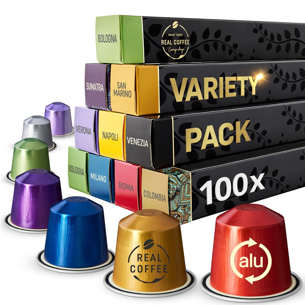 - Variety Pack: 100 Nespresso Compatible Pods. 9 Different Varieties with Coffee Capsules -