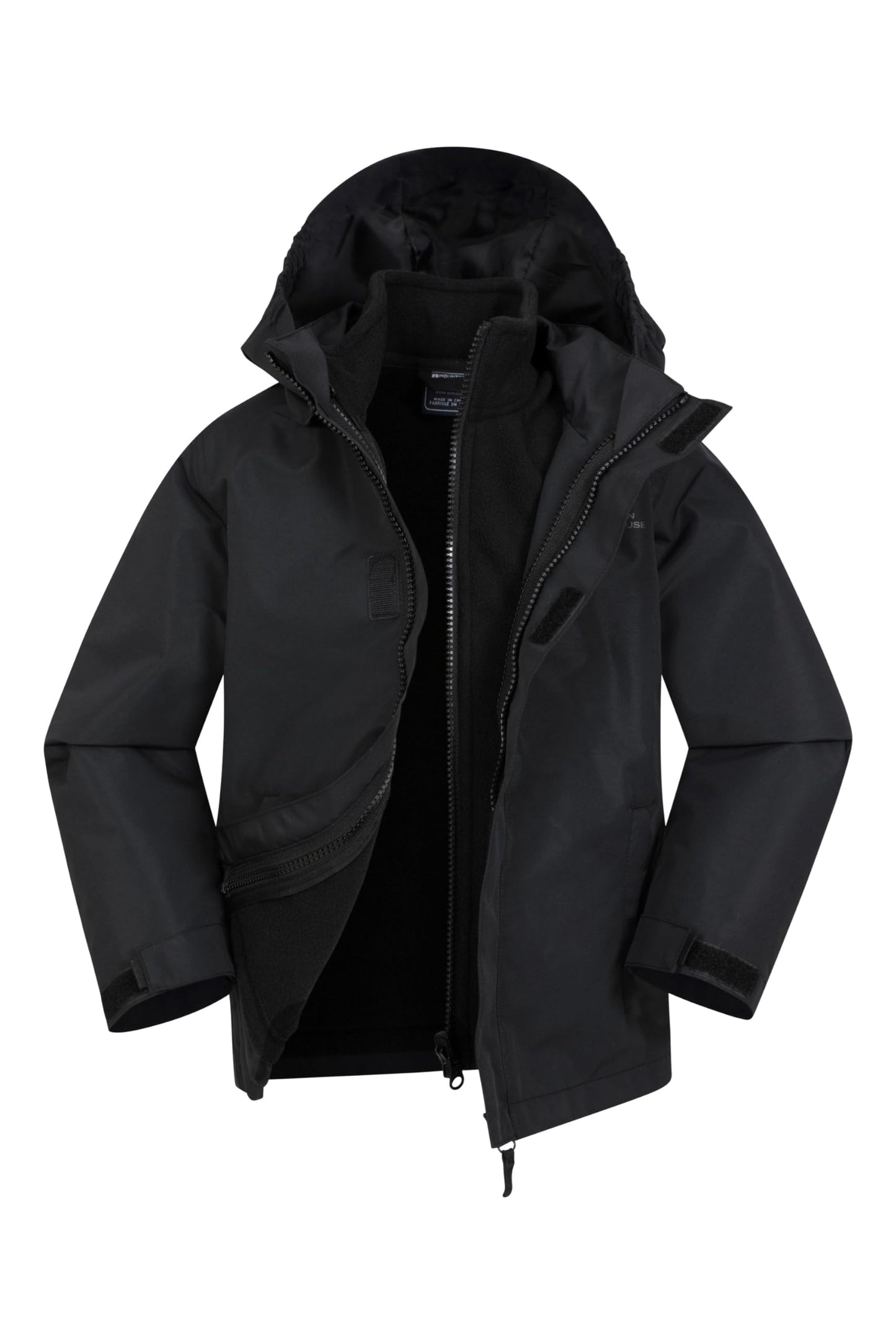 - Mountain Warehouse Fell Kids 3 in 1 Jacket | Water-Resistant Triclimate Raincoat -