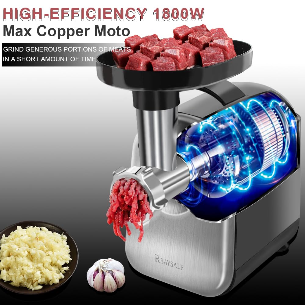 - RBAYSALE Meat Grinder Mincer | Meat Mincer Machine with Kibbe Attachment -
