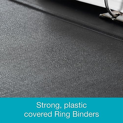 - Elba 5 Black Ring Binders A4 | 2 Ring, Plastic, 5 Folders 40mm -