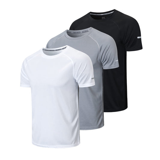 - HUAKANG 3 Pack T Shirts | Mens Breathable Sport Shirts | Cool Dry Running Tops -