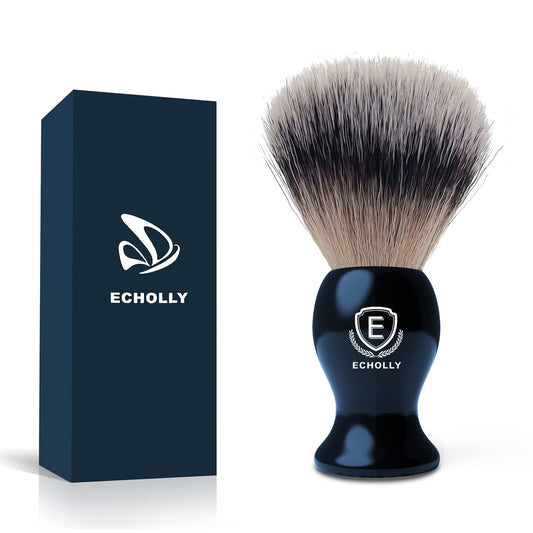 - Luxury Mens Shaving Brush by Echolly | NO Shedding Bristle Shaving Brushes for Men -