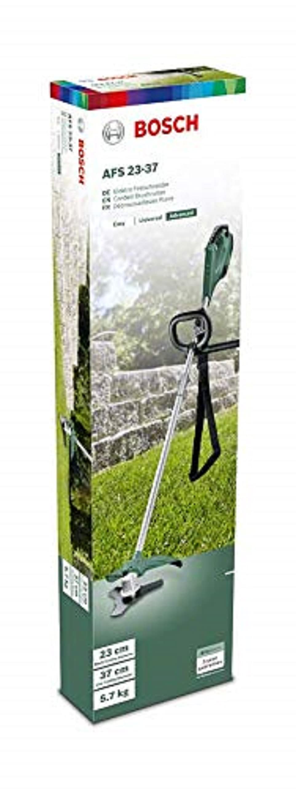 Bosch Home and Garden Brush Cutter AFS 23-37 (950 W, cutting diameter blade: 23 cm, cutting diameter line: 37 cm, in carton packaging)