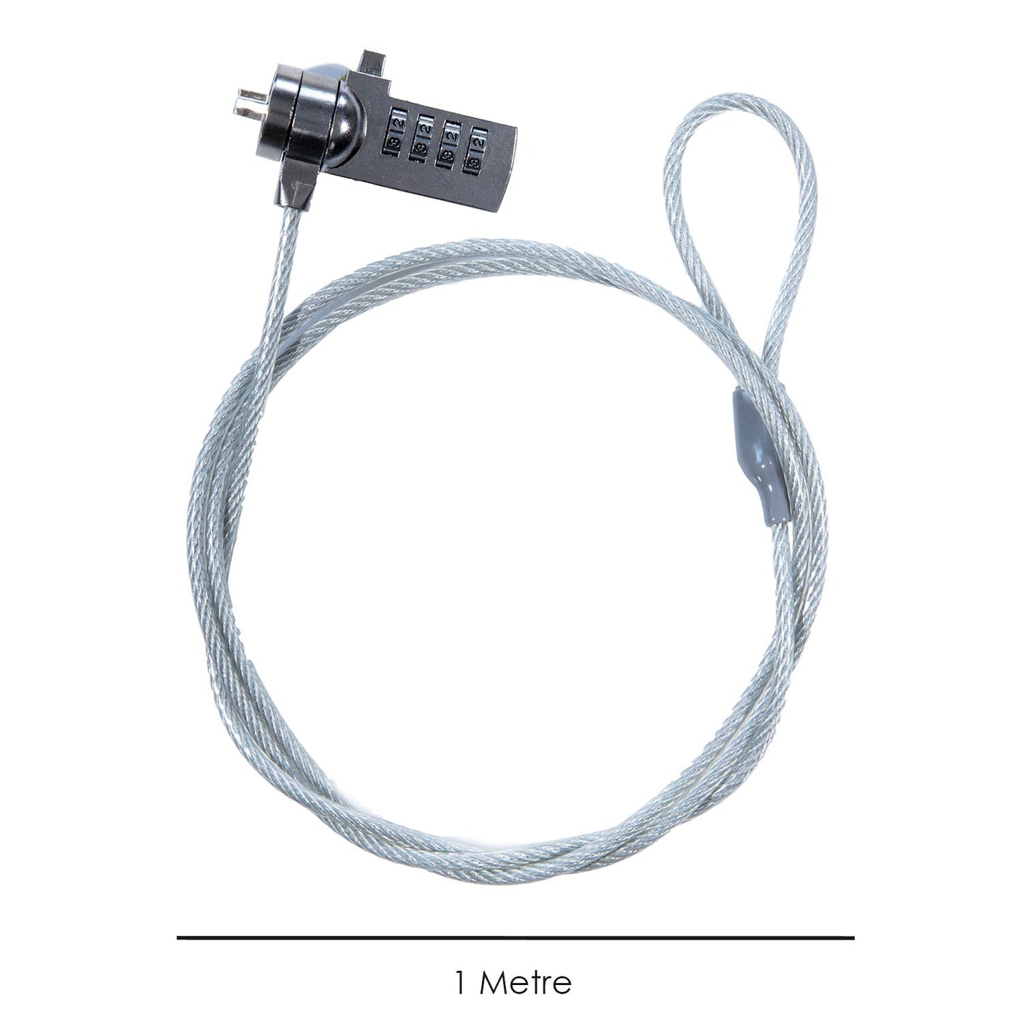 - TRIXES Combination Coded Laptop Lock | Keyless- Cut -Resistant Cable | 1m length | Security Cable Lock -