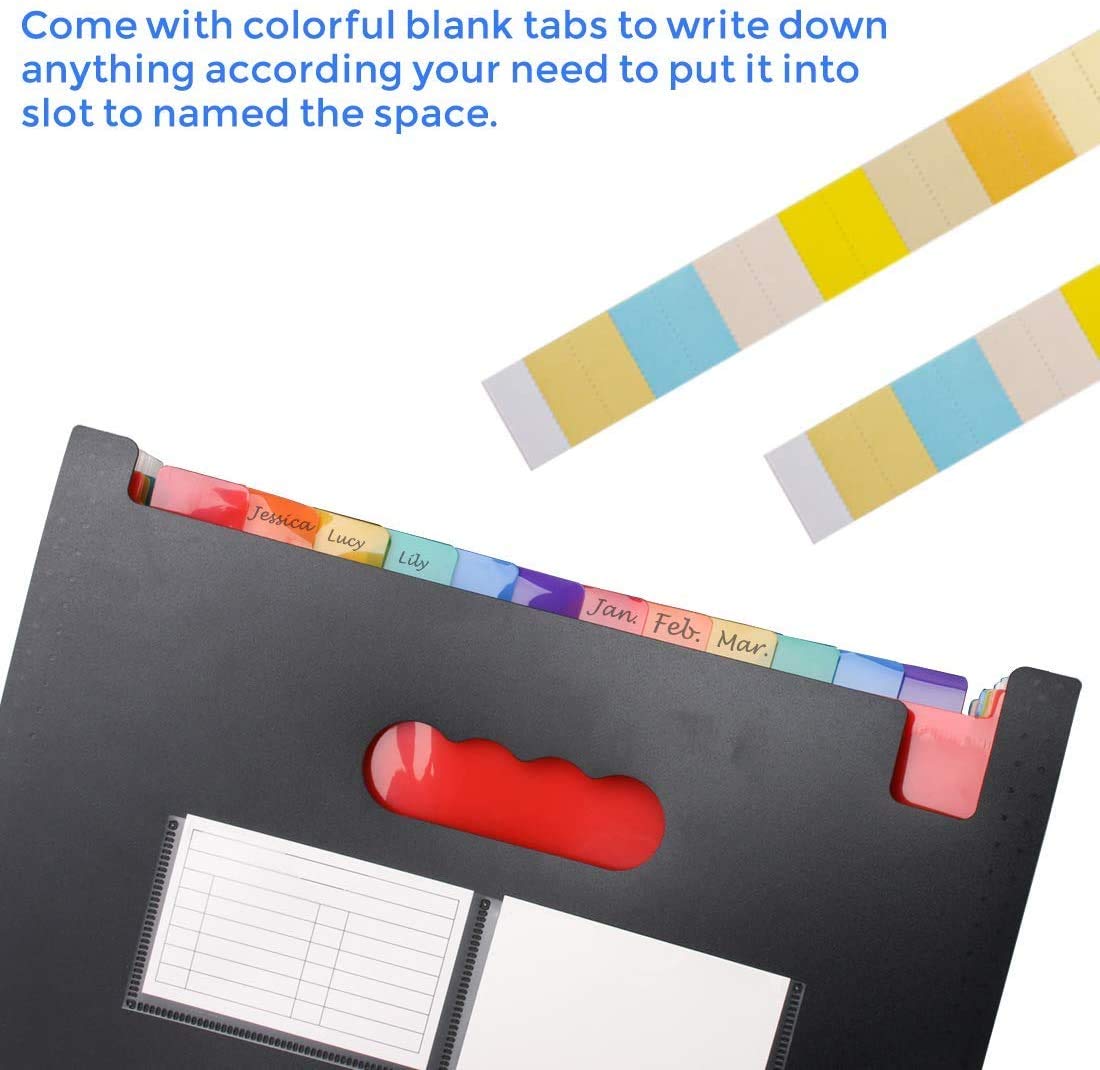 - Expanding File Organisers | 24 Pockets Document Organiser Filing Boxes | Expanding File Folder -