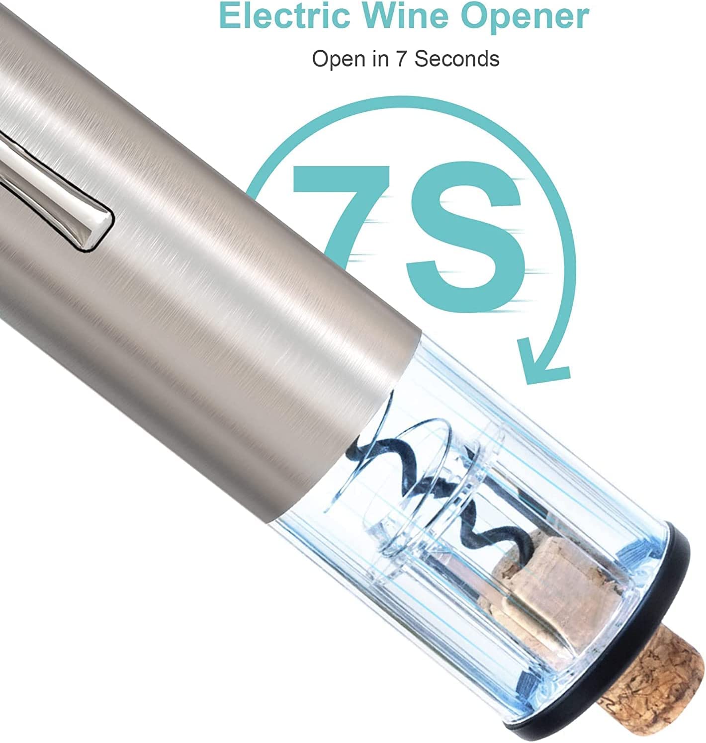 - EZBASICS Electric Wine Bottle Opener kit | Rechargeable Automatic Corkscrew -