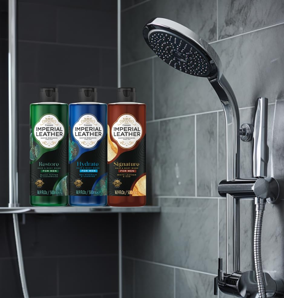 - Imperial Leather Hydrate Men Shower Gel 2in1 Hair and Body Wash -