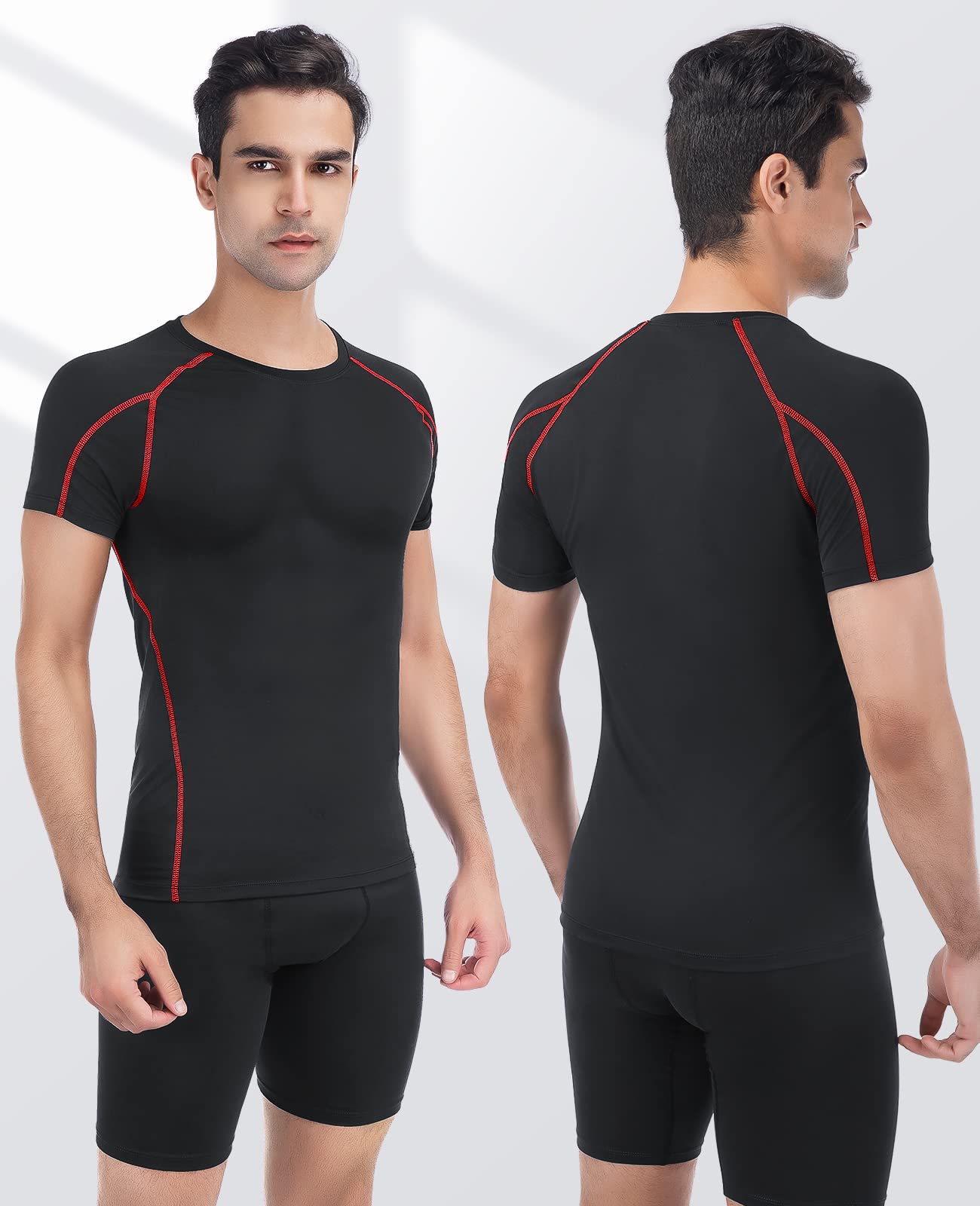 - Niksa 2 Pack Short Sleeve Sports T-Shirts | Workout Gym Clothes for Men -