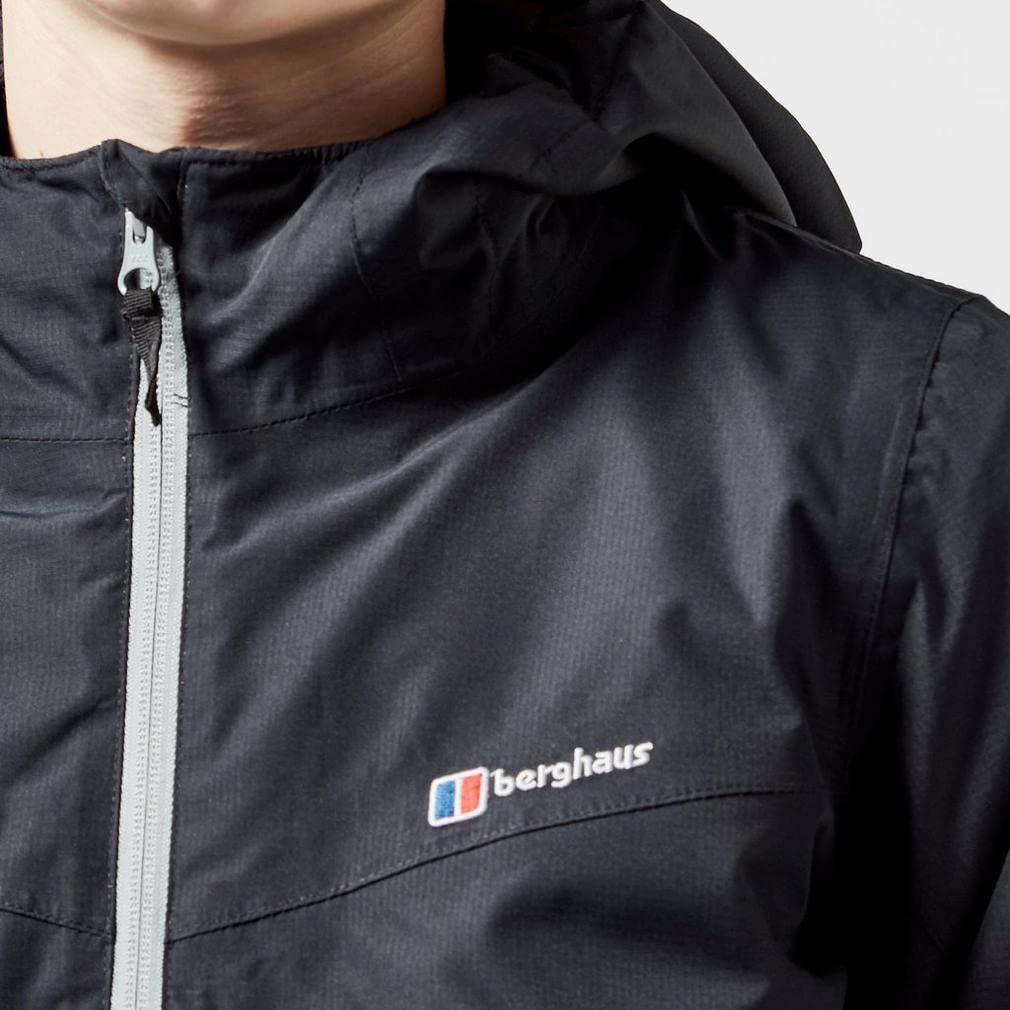 Berghaus Kids' Stokesley 3 in 1 Jacket with AQ2™ Waterproof Fabric and Lightweight Micro-fleece Inner, Kids' Hiking & Outdoor Recreation Clothing (11-12 Years, Black)