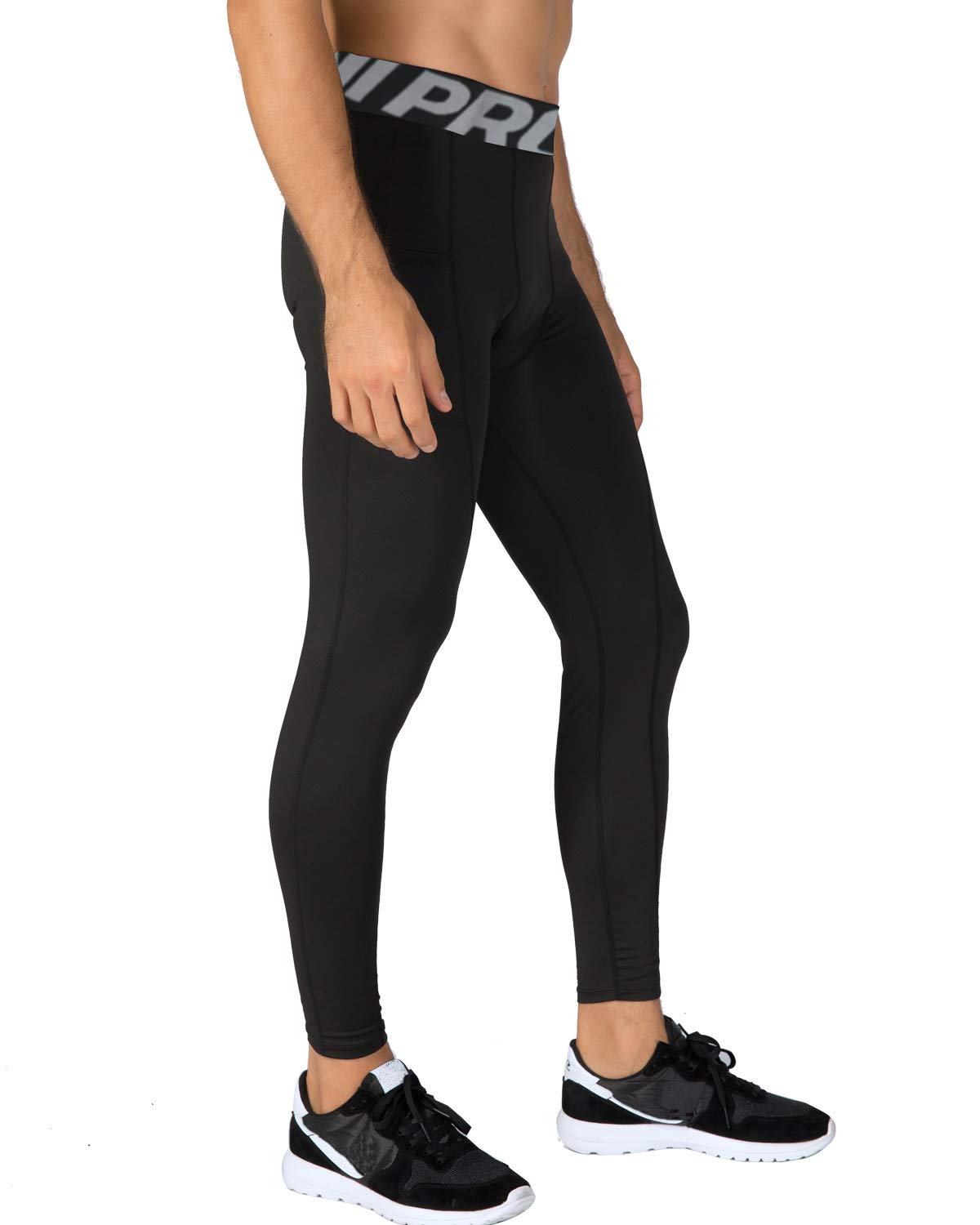 - LNJLVI Men's Compression Leggings | Base Layer Running Tights | Sport Fitness Pants -