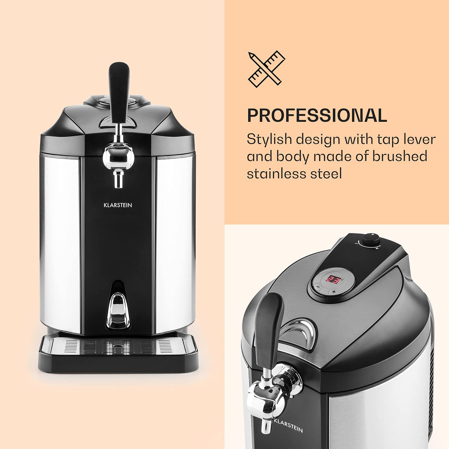 - Klarstein Skal Beer Dispenser | Thermoelectic Beer Cooler |  Beer Machine -