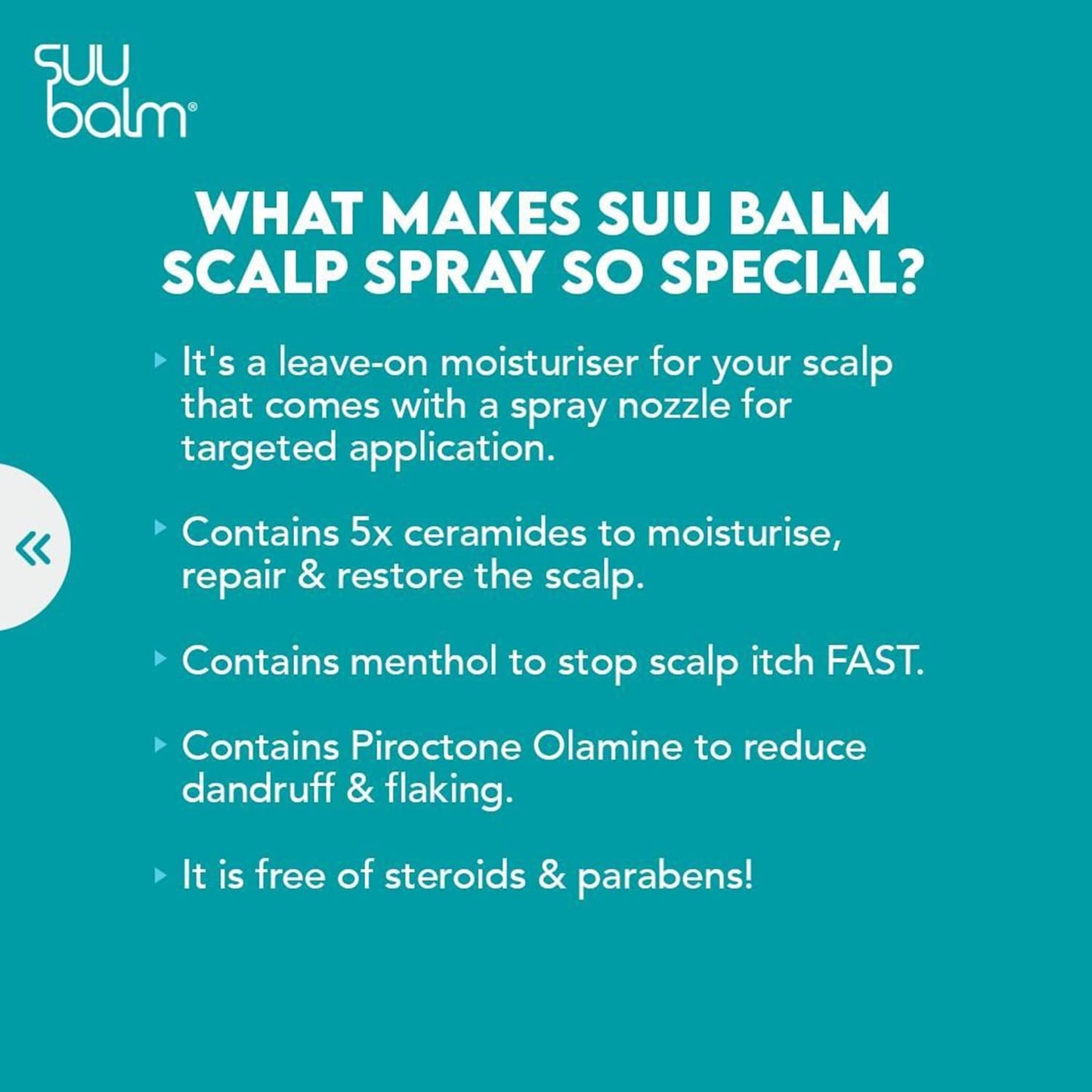- Suu Balm | Scalp Care Rapid Itch Relief Spray Moisturiser | For Dry, Itchy, Flaky Scalp | 40ml -