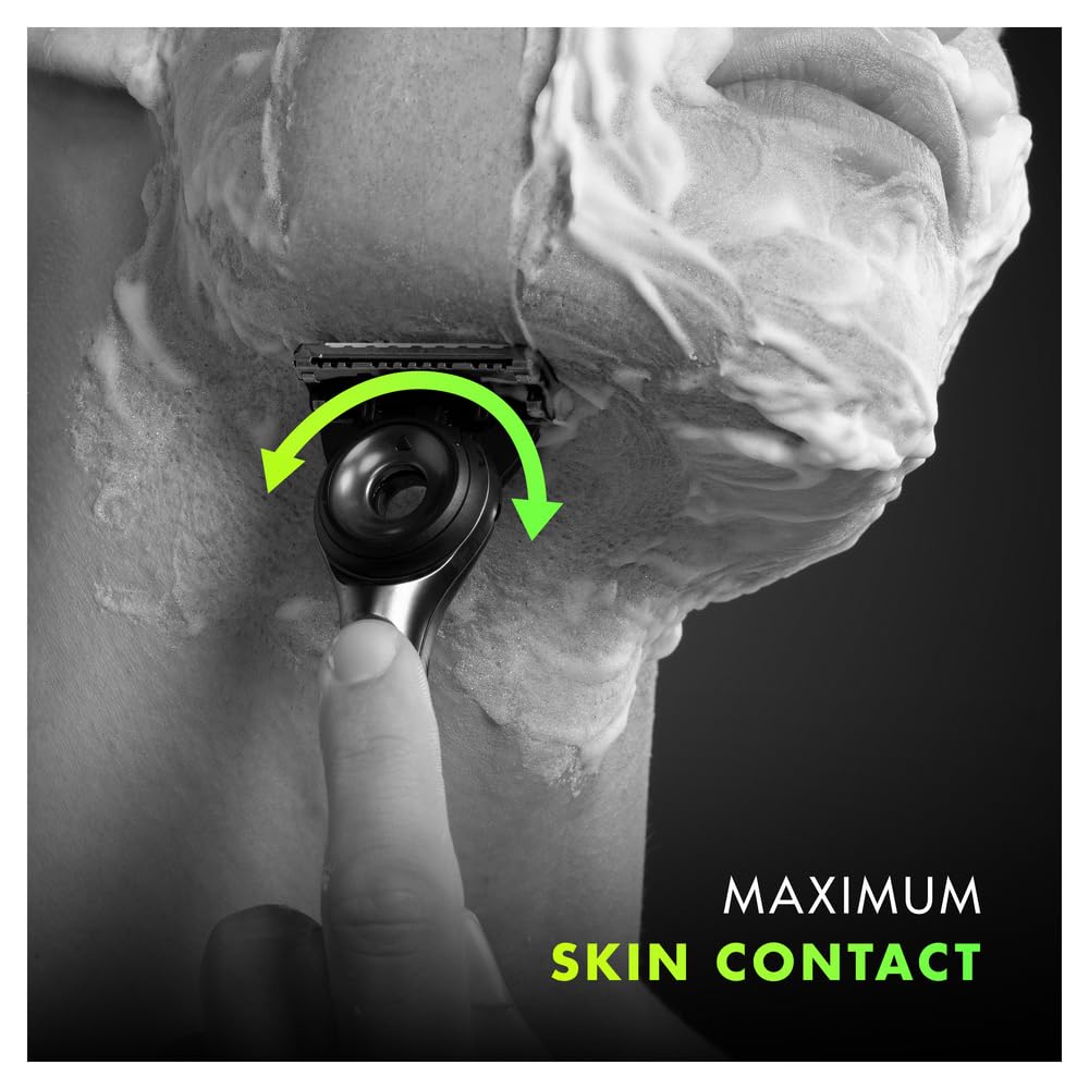 - Fusion Gillette Labs Men's Razor + 8 Razor Blade Refills | Exfoliating Bar, Includes Premium Magnetic Stand & Travel Case -