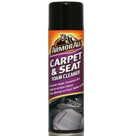 Armor All, Carpet & Seat Foam Cleaner, Cleans and Removes Tough Dirt, Suitable for All Auto Fabrics, Vinyl, Rubber and Plastic, Not Suitable for Leather, Ideal for Car Detailing, Made in the UK