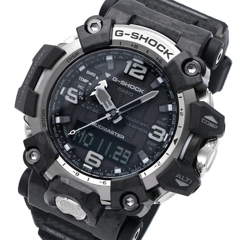 - G-Shock New Thinner Carbon Mudmaster Watch | Solar Black -