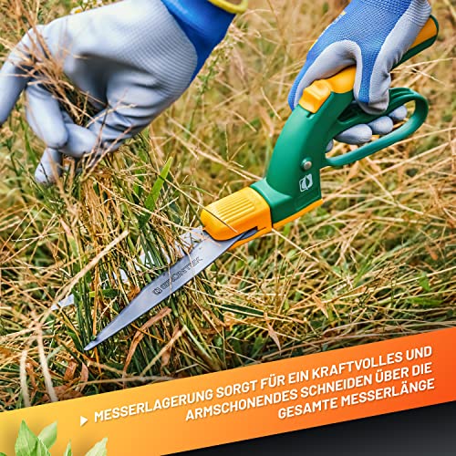 - GRÜNTEK Grass Shears | SWIFT | 380 mm TEFLON 360° Rotating | Teflon Coated -