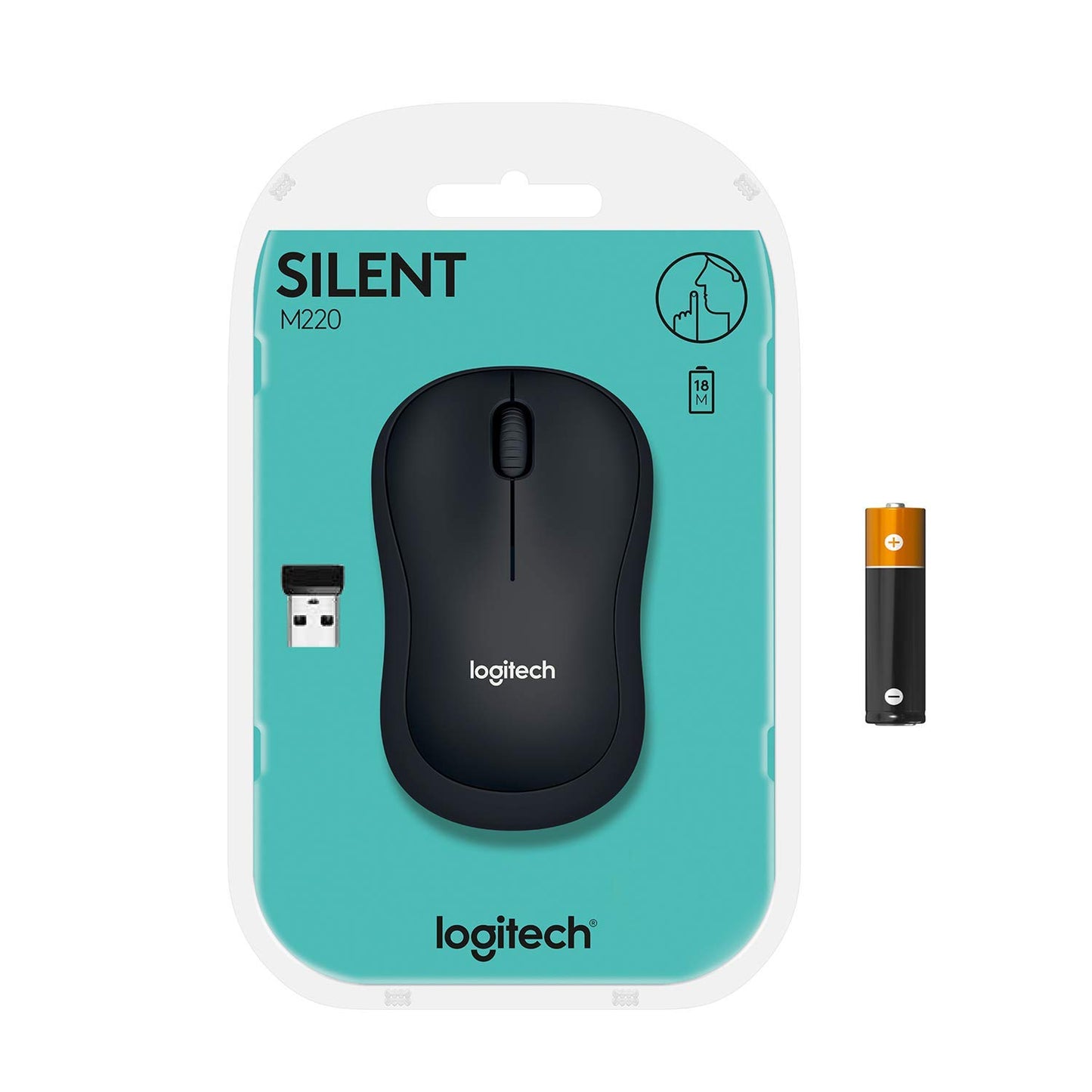 - Logitech M220 SILENT Wireless Mouse | 2.4 GHz with USB Receiver | 1000 DPI Optical Tracking -