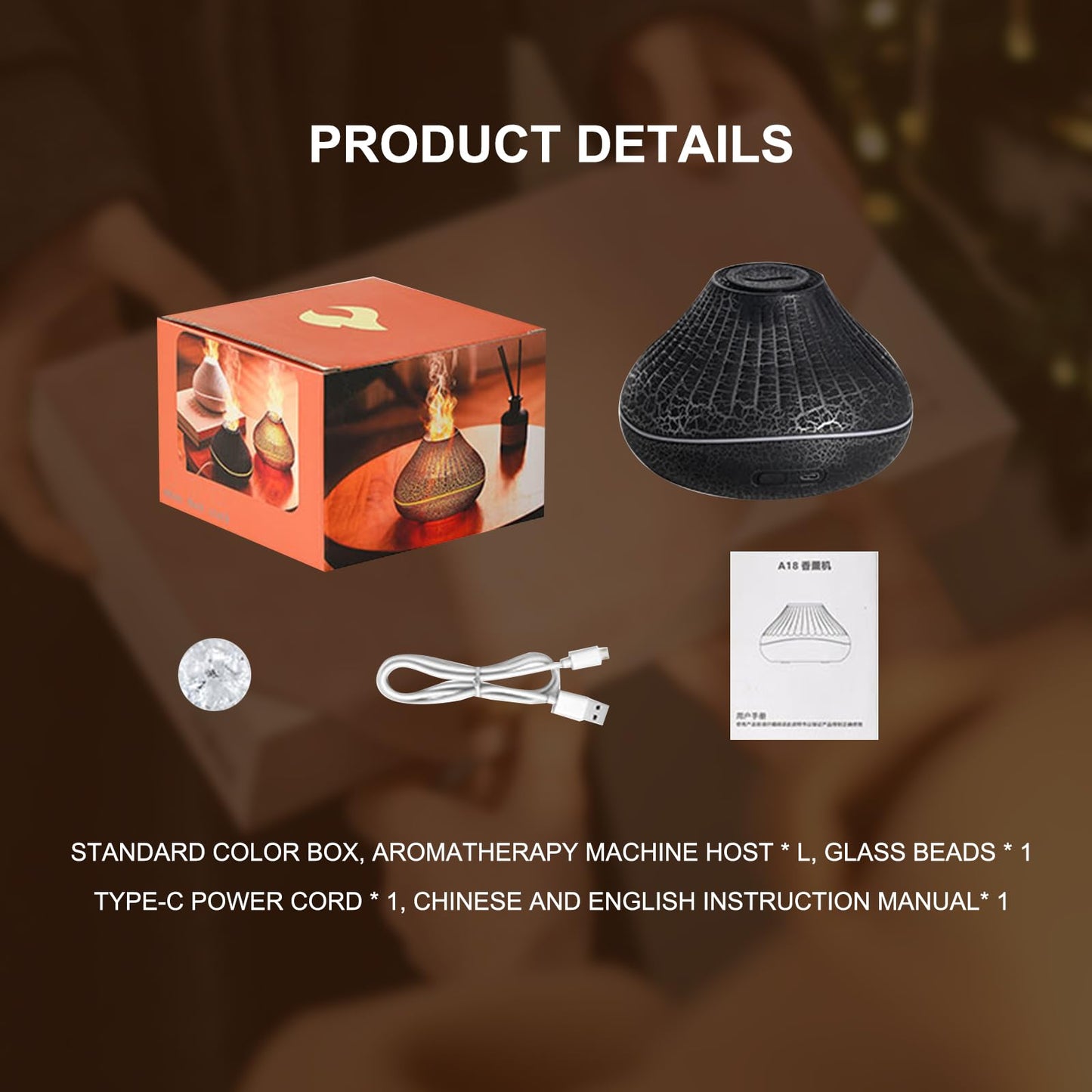 - Flame Diffuser Upgrade 7 Colour Essential Oil Diffuser -