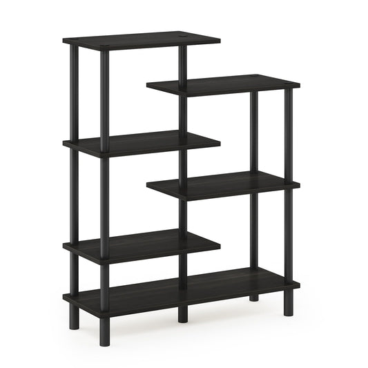 - Furinno Turn-N-Tube 6-Tier Accent Display Rack | Espresso/Black -