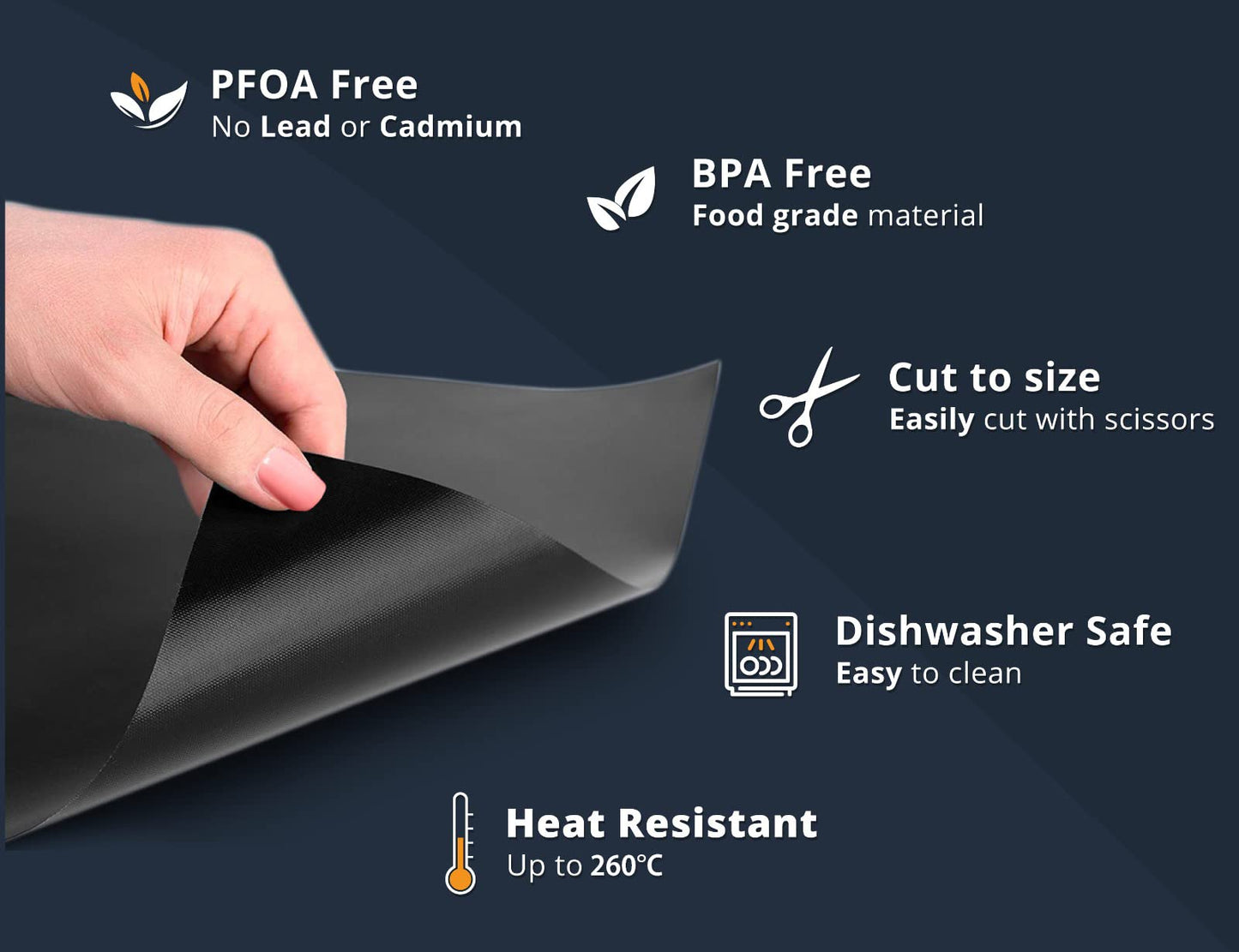 - Extra Large BBQ Grill Mat by Linda's Essentials | (3 Pack) | Reusable Non Stick Heat Resistant BBQ Mats -