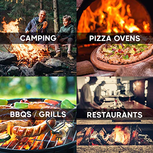 Alderline Natural Restaurant Grade Lumpwood BBQ Charcoal for Barbecues, 50L