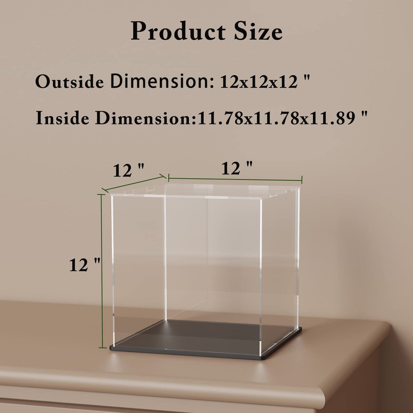 - HOPEME Display Case 12x12x12 Inch | Acrylic Display Box for Collectibles -