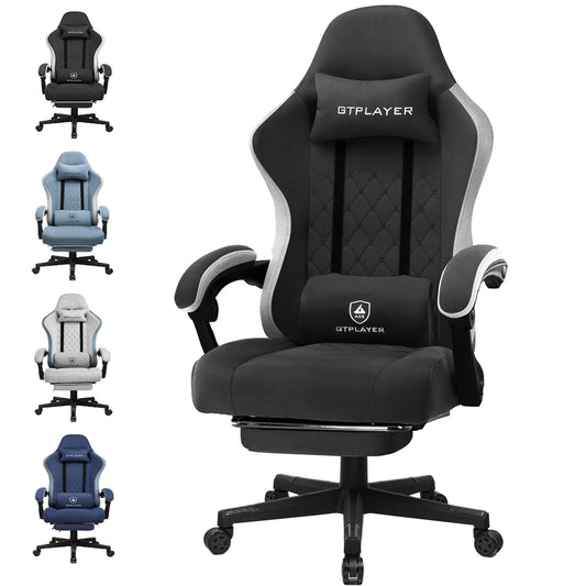 - GTPLAYER Fabric Gaming Chair | Computer Desk Chair  | Lumbar Support Heavy Duty -