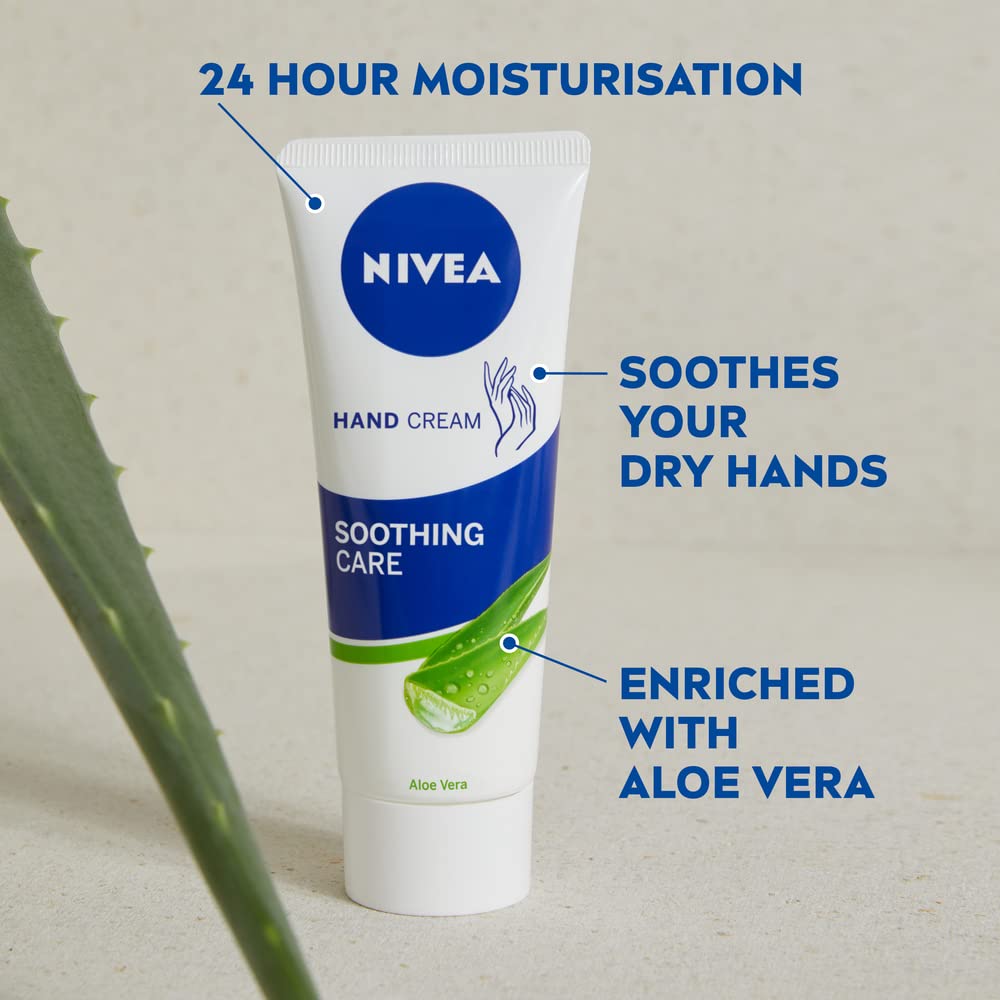 - NIVEA Soothing Care Aloe Vera Hand Cream | (75ml) | 24H Moisturising Hand Cream -